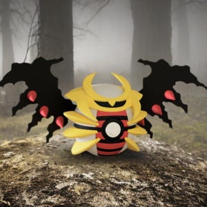 Giratina Inspired 3D Printed Pokeball: Ghost Dragon Collectible