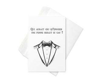 Carte humoristique demande à témoin