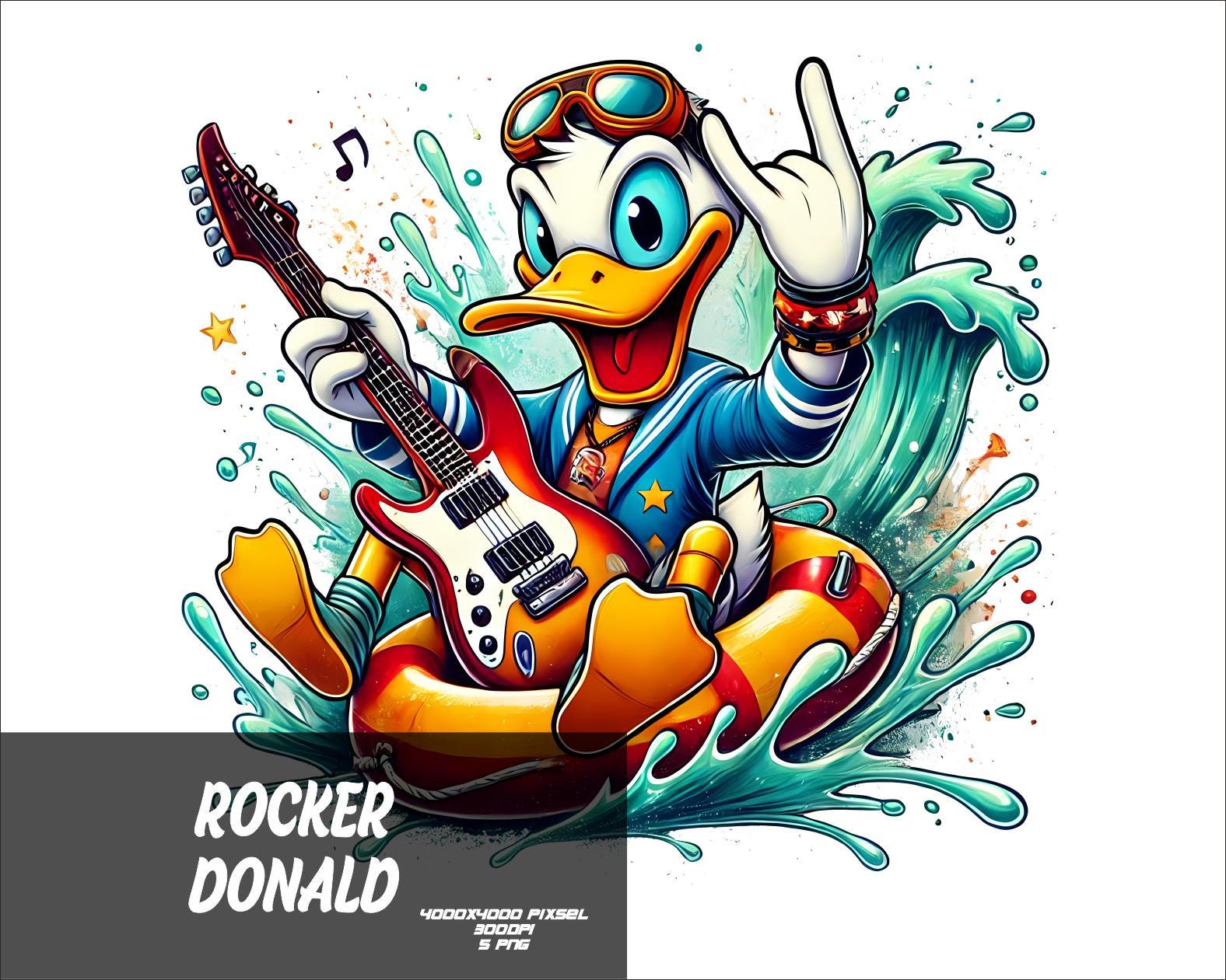5 PNG Rocker Donald Png Splash and Watercolor Png Duck Transparent PNG ...