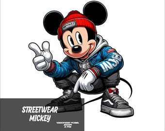 5 PNG Streetwear Mickey Png Mouse Splash and Watercolor Png Mickey Transparent PNG file for Sublimation Streetwear Mouse PNG