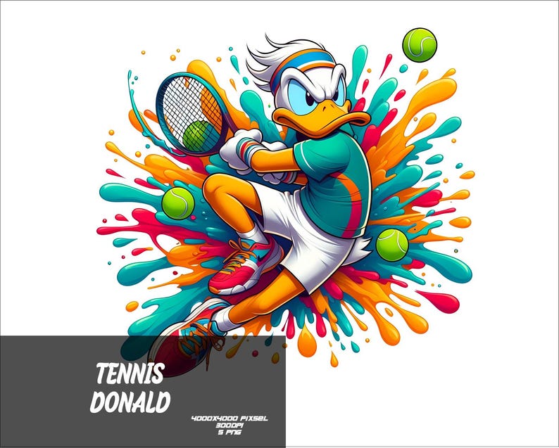 Tennis Racket With Splatter Vector 5 PNG Tennis Donald Png Splash and Watercolor Png Duck Transparent PNG ...