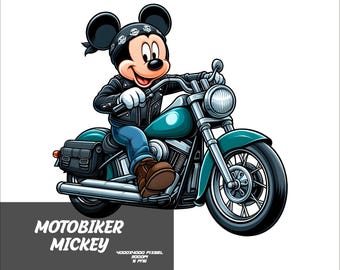 5 PNG Motobiker Mickey Png Mouse Splash and Watercolor Png Mickey Transparent PNG file for Sublimation Biker Mouse PNG