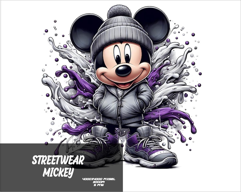 5 PNG Ropa de calle Mickey Png Ratón Salpicaduras y acuarela Png Mickey ...