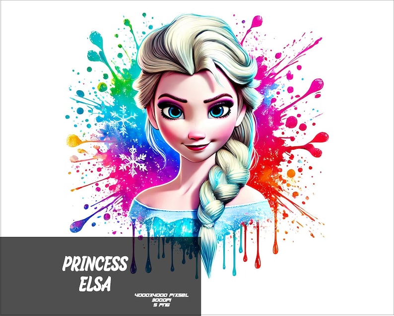 Elsa Text 5 PNG Princess Png Elsa Splash and Watercolor Png Transparent PNG File ...