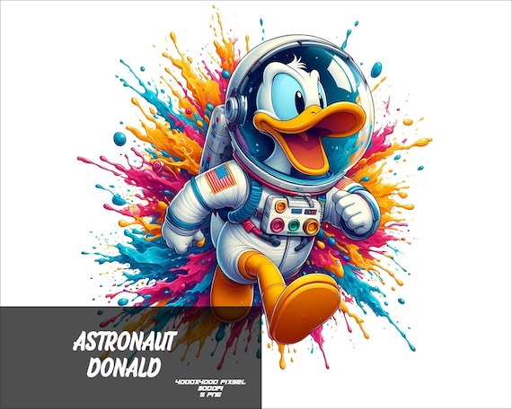 5 PNG Astronaut Donald Png Splash and Watercolor Png Duck