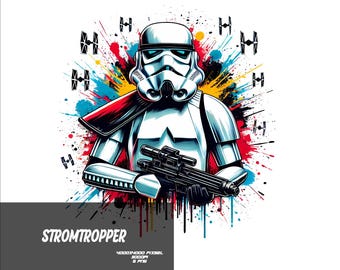 5 PNG Starwars Stromtrooper Png Splash y acuarela Png Starwars Archivo PNG transparente para sublimación