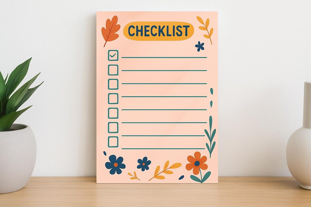 Checklist Journalier Checklist Journal Printable: Daily Task Planner (A4/A5 Digital Download ...