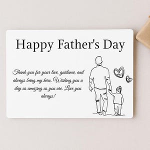 Tarjeta del Día del Padre para mi hijo/Tarjeta imprimible para el Día del Padre/Tarjeta linda para el Día del Padre para papá/Regalo único para papá