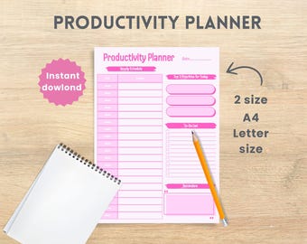 2025 Productivity Planner: Daily, Weekly, Monthly Organizer (Digital Planner)