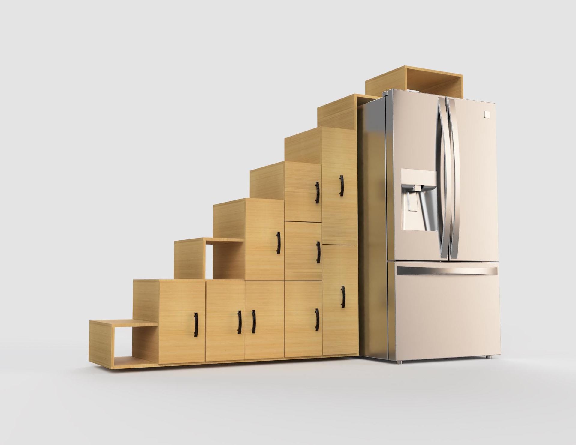 Loft Stairs with Kitchen Storage