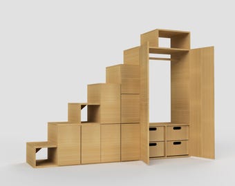 Tiny Home Stairs- Loft Stairs with Storage and Wardrobe