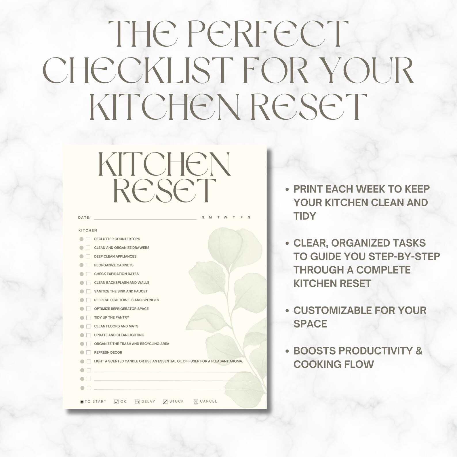 Def Reset Checklist.pdf Kitchen Reset Checklist PDF + BONUS Bathroom Reset Checklist - Ultimate ...