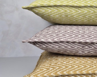 Housse de coussin décorative moderne en zigzag - Choisissez parmi plusieurs tailles et couleurs