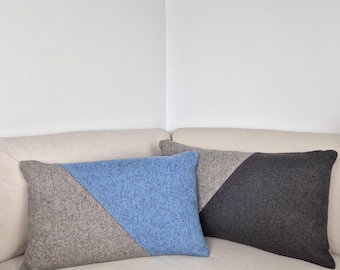 Housses de coussin géométriques en laine - Taille personnalisée faite main