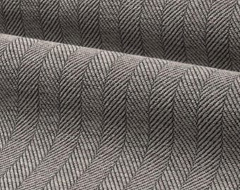 Tissu réversible noir et blanc à chevrons pour projets d'ameublement