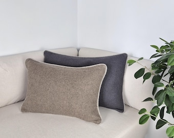 Housse de coussin en laine - Option de dimension personnalisée - Forme carrée ou rectangulaire