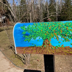 Hand Painted MAILBOX - Mailbox - Outdoor Decor - Rural Mailbox - Tree of Life