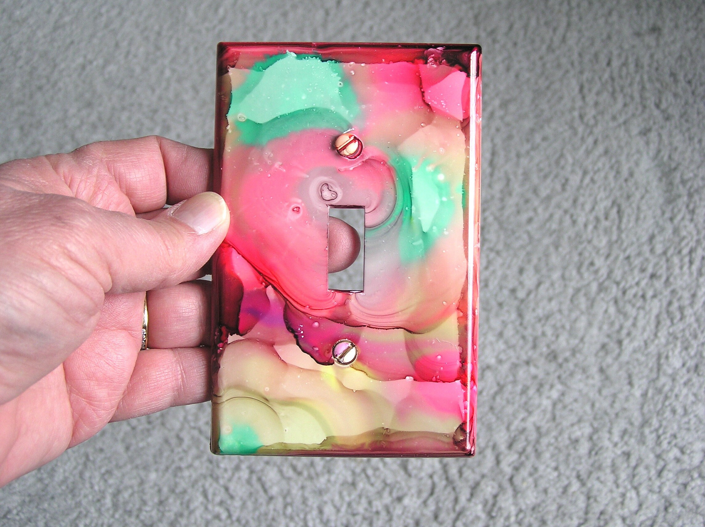 Hand Painted Light Switch Plates ONE Colorful Switchplates Etsy UK