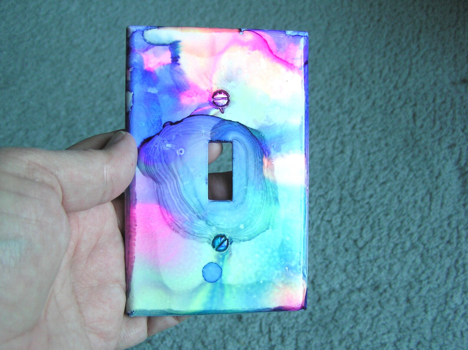 Hand Painted Light Switch Plates Colorful Switchplates Etsy