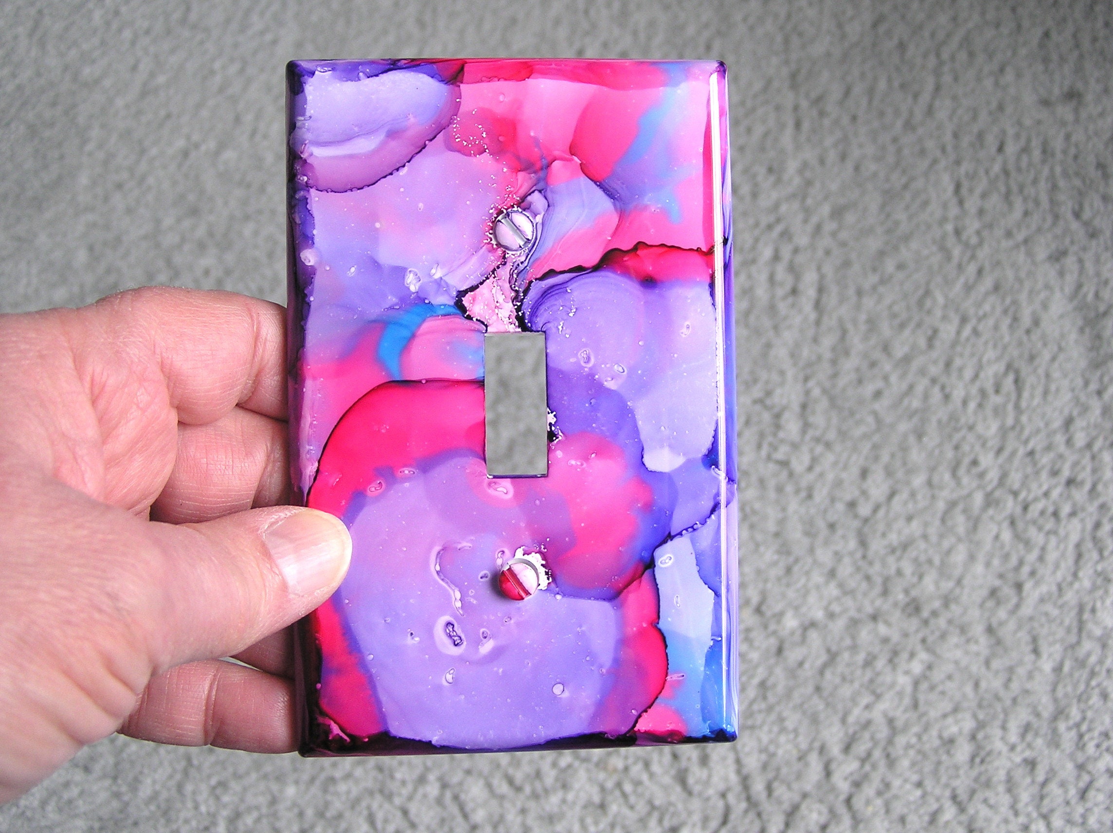 Hand Painted Light Switch Plates ONE Colorful Switchplates Etsy UK