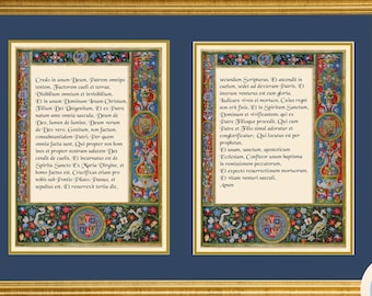 Nicene Creed Latin Prayer Art Print: Medieval Catholic Wall Art (Digital Download 8.5x11&quot;)
