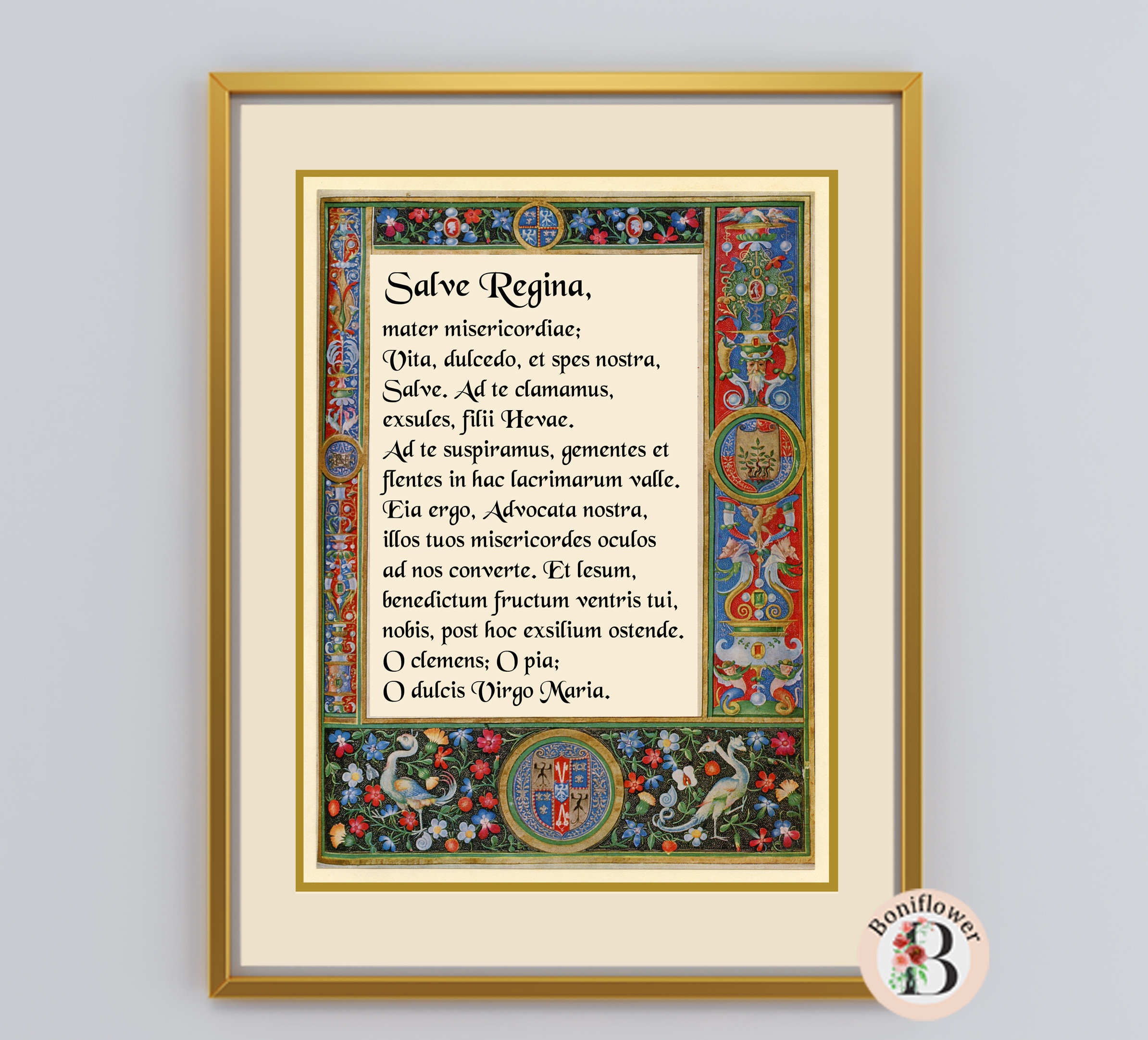 Salve Regina Preghiera Latina Ave Santa Regina Stampa Digitale Medievale  Cattolica Religiosa Arte, Download Digitale Istantaneo, Regalo dellUltimo  Minuto - Etsy Italia