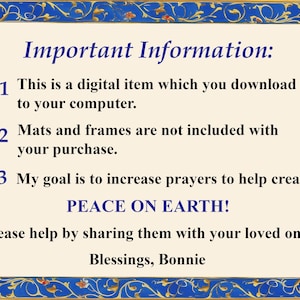 Ave Maria Latin Hail Mary Prayer Art Print: Medieval Catholic Wall Decor (Digital Download) image 10
