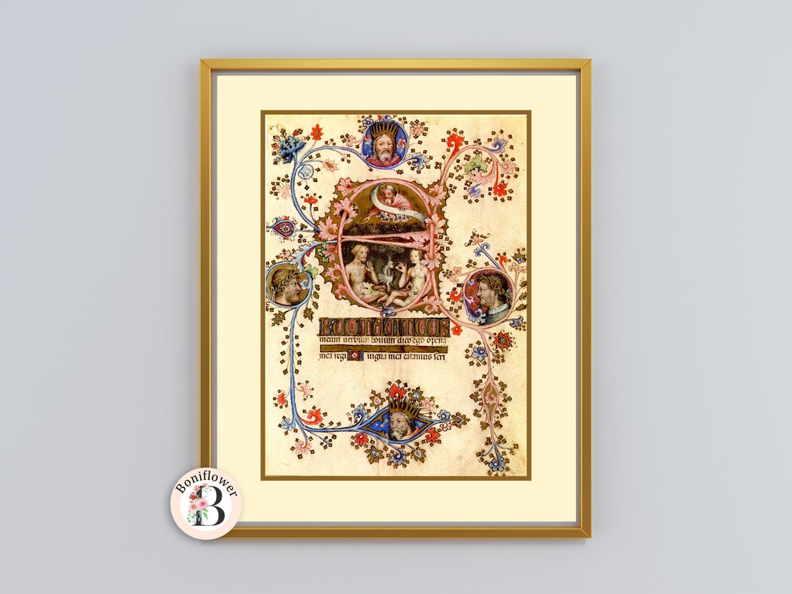 Illuminated Manuscript Medieval Bible Catholic Christian | Etsy