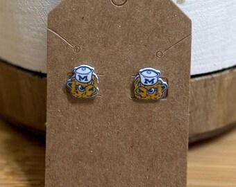 Handcrafted Football Inspired Earrings