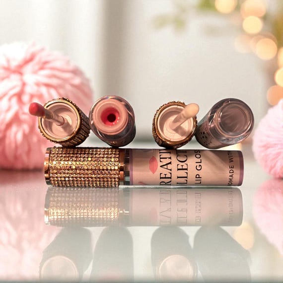 Rhinestone Lip Gloss: Cotton Candy Flavor, Organic Oils