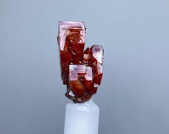 Red Vanadinite Crystal Cluster, Mibladen Morocco Mineral Specimen
