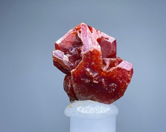Red Vanadinite Crystal Cluster, Mibladen Morocco Mineral Specimen