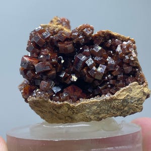 Vanadinite Crystal Clusters from Morocco, Rare Red Mineral on Matrix, Natural Raw Vanadinite Specimen, Collector Healing Stone