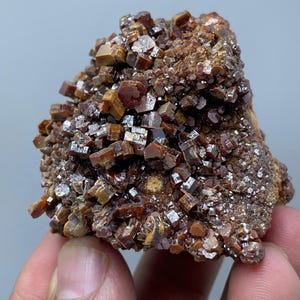 Mibladen Vanadinite Crystal Specimen,Red Mineral Collector Display