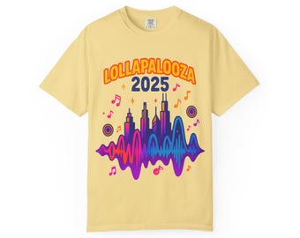 Lollapalooza 2025 ヴィンテージ加工Tシャツ L Lollapalooza 2025: Music Festival Soundwave Poster, Urban