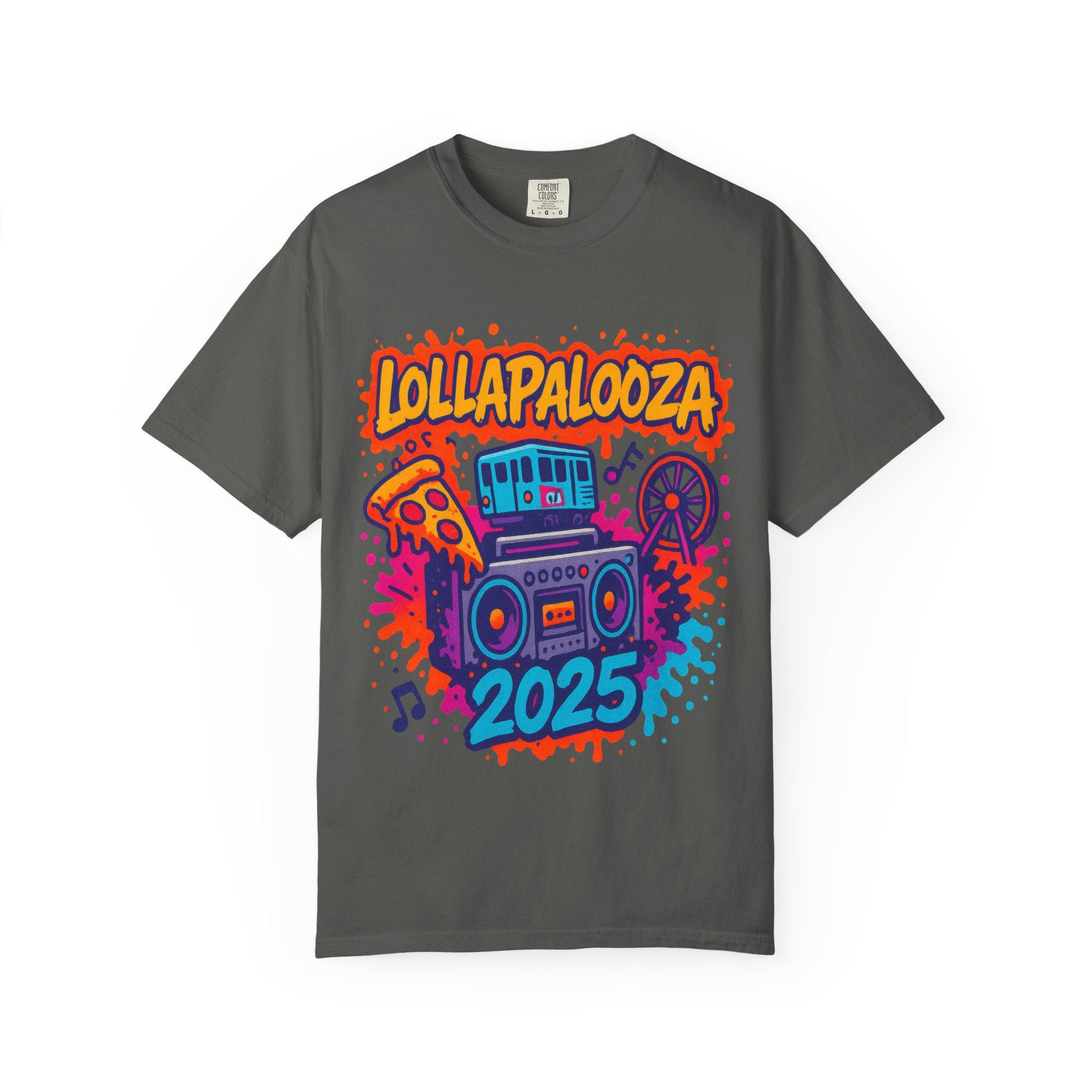 Lollapalooza 2025: Retro Music Festival Graphic, Psychedelic