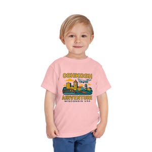 Oshkosh Airventure: Retro Travel Style Aviation Event Bella and Canvas Toddler Shirt