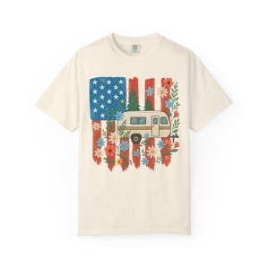 Patriotic RV Camper T-Shirt: Comfort Colors Cotton, 4th of July