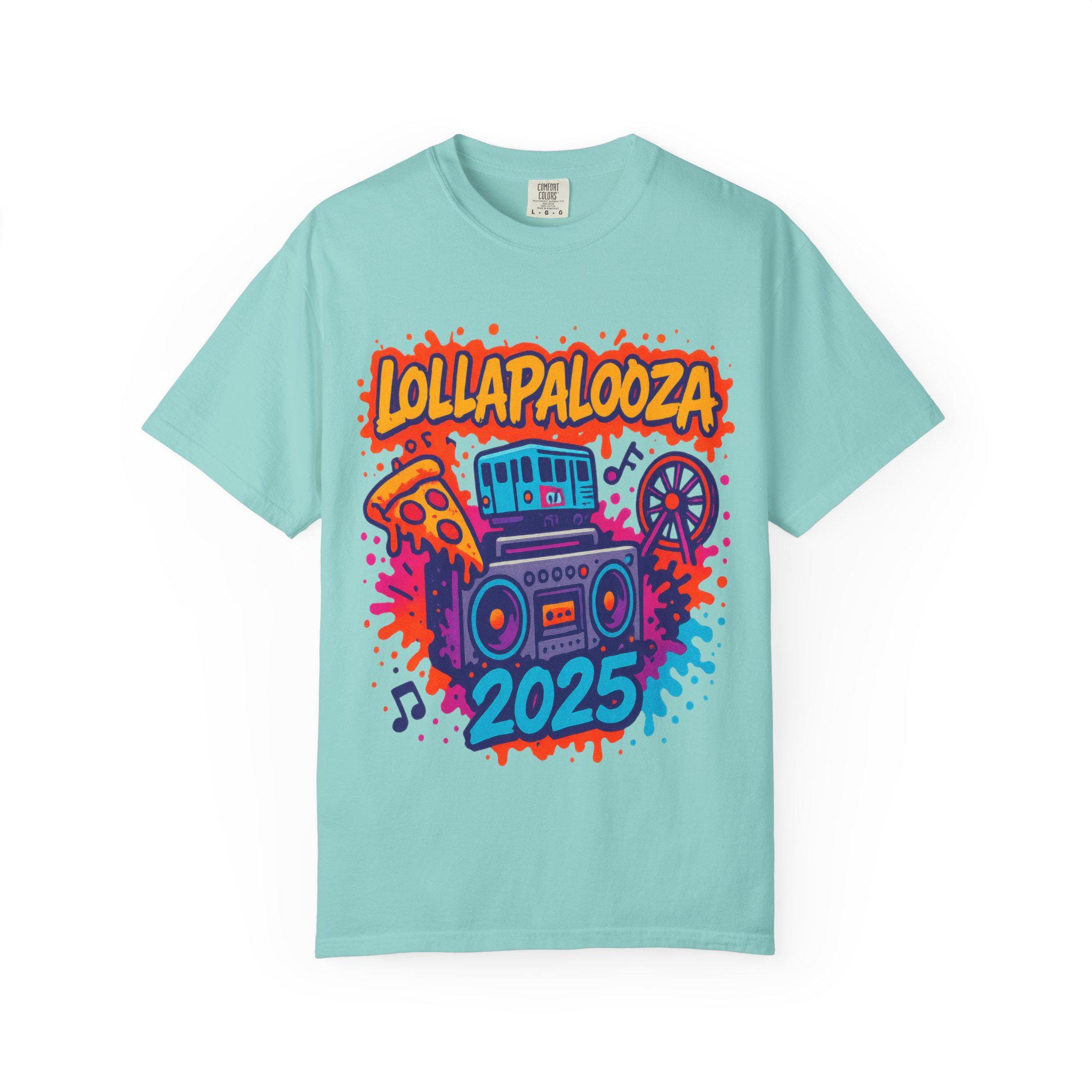 Lollapalooza 2025: Retro Music Festival Graphic, Psychedelic