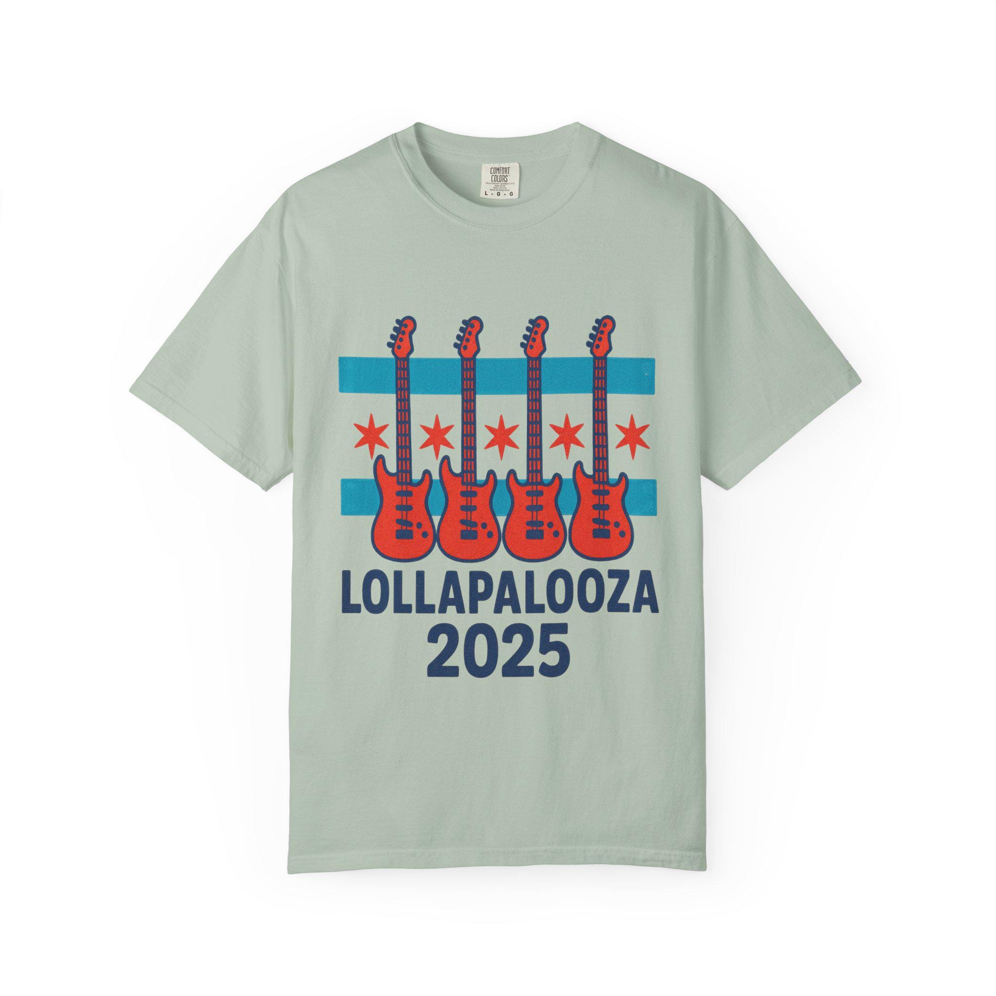 Lollapalooza 2025 ヴィンテージ加工Tシャツ L Lollapalooza 2025: Retro Music Festival Graphic, Psychedelic