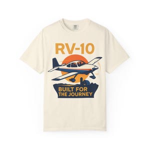 VANS RV10 EAA Experimental Aircraft Aviation T-Shirt - Built for the Journey, Pilot Gift, Travel Shirt, Casual Wear