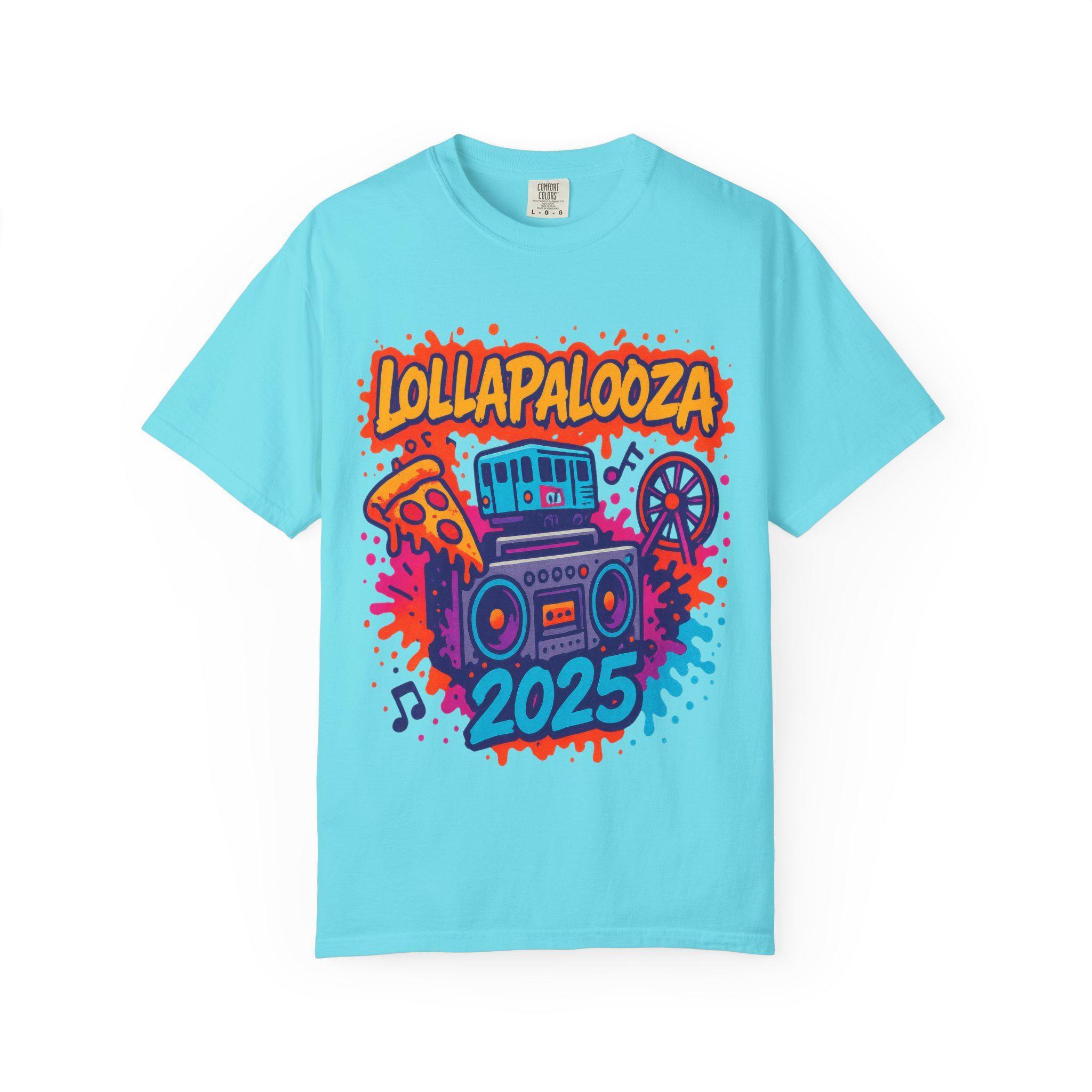 Lollapalooza2025 TシャツMサイズ Lollapalooza 2025: Retro Music Festival Graphic, Psychedelic