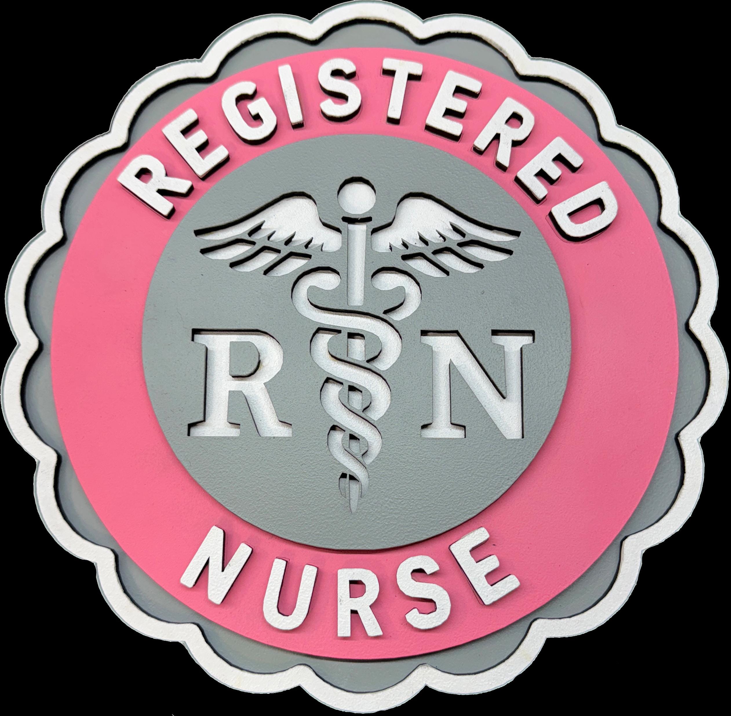 RN Registered Nurse Sign With Nurses Symbol - Etsy
