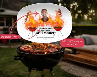 Plaque de cuisson personnalisée, Cadeaux barbecue uniques pour papa, Plaque nominative personnalisée pour les maîtres du grill, Cadeau d'anniversaire de papa
