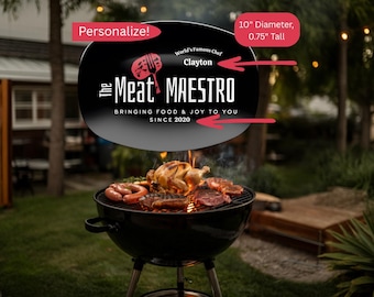 Plaque de cuisson personnalisée, Plaque nominative personnalisée, Plaque de cuisson pour papa, Cadeau fête des pères, Cadeaux barbecue, Cadeau pour papa, BBQ divertissant personnalisé Pl