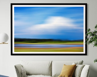Abstract Marsh Photography Print: Colorful Modern Wall Art