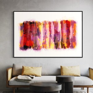 Large Abstract Colorful Art Print: Modern Fine Art Canvas