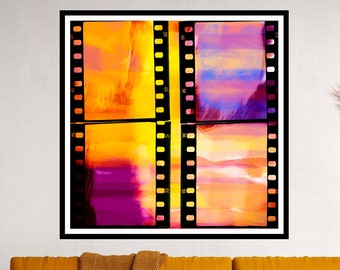 Abstract Filmstrip Art Print: Colorful Modern Wall Decor