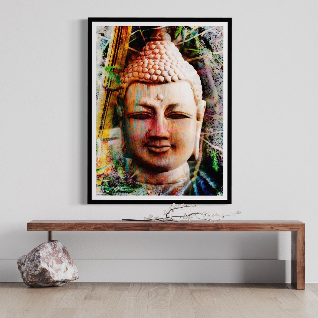 Zen Art Large Wall Art Large Modern Art Print Colorful Wall Art Buddha