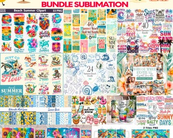 Summer Bundle Sublimation, Summer Png Designs, Summer Bundle Png, Beach Vibes Png, Beach Babes Png, Retro Summer Bundle, Beach Design Png